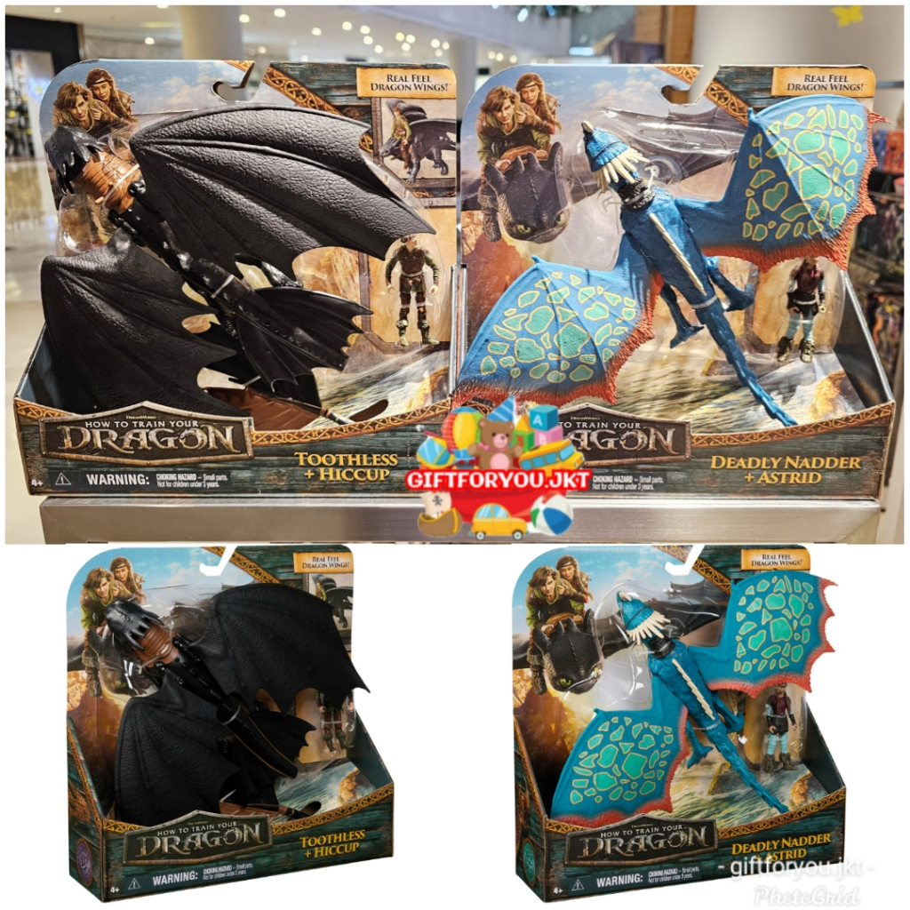 Jual How to Train Your Dragon Toothless Hiccup Deadly Nadder Astrid ...