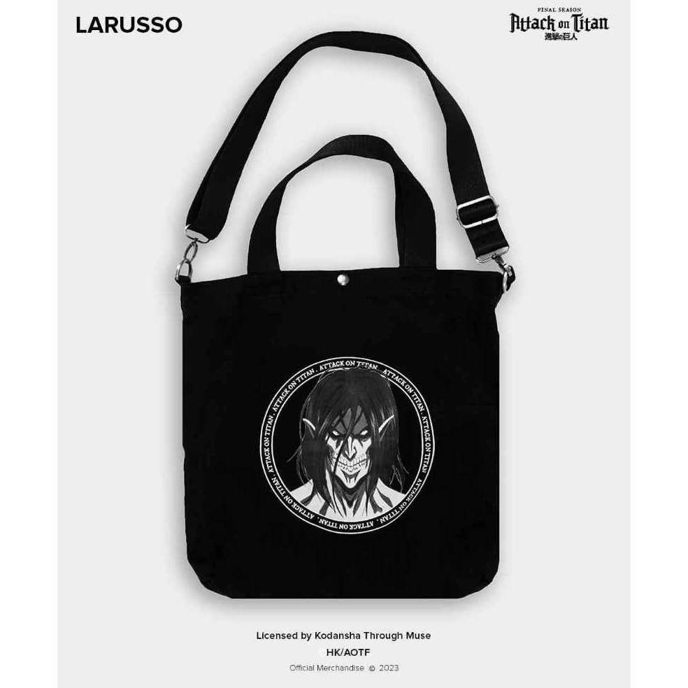 Jual KODE E86L Larusso Attack on Titan Tote Bag Eren Titan | Shopee ...