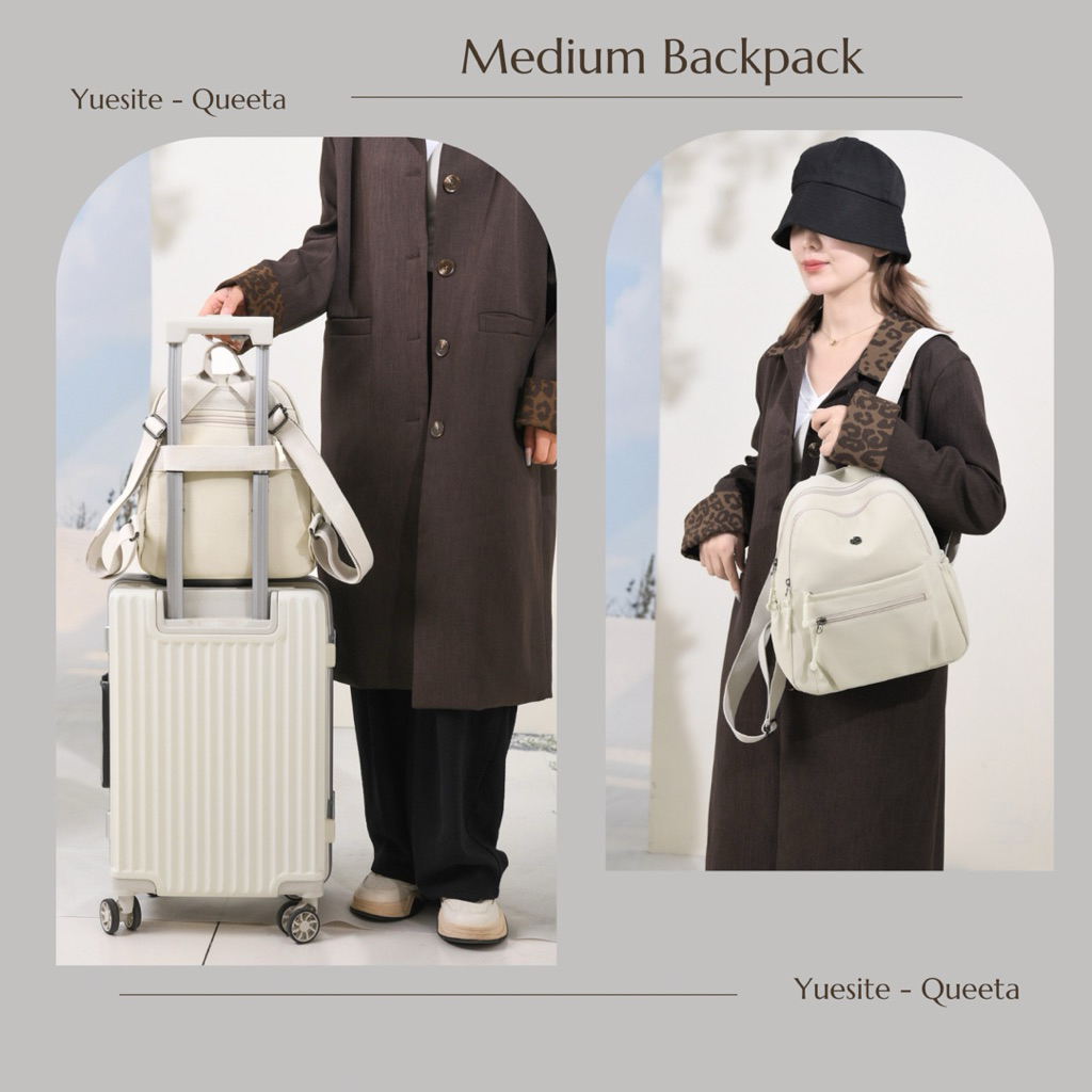 Jual Mulanhu Queeta Medium Backpack Original Ransel Sedang | Shopee ...