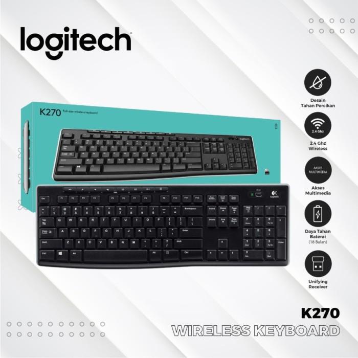 Jual LOGITECH K270 Keyboard Wireless Logitech K 270 Full Size ORIGINAL ...