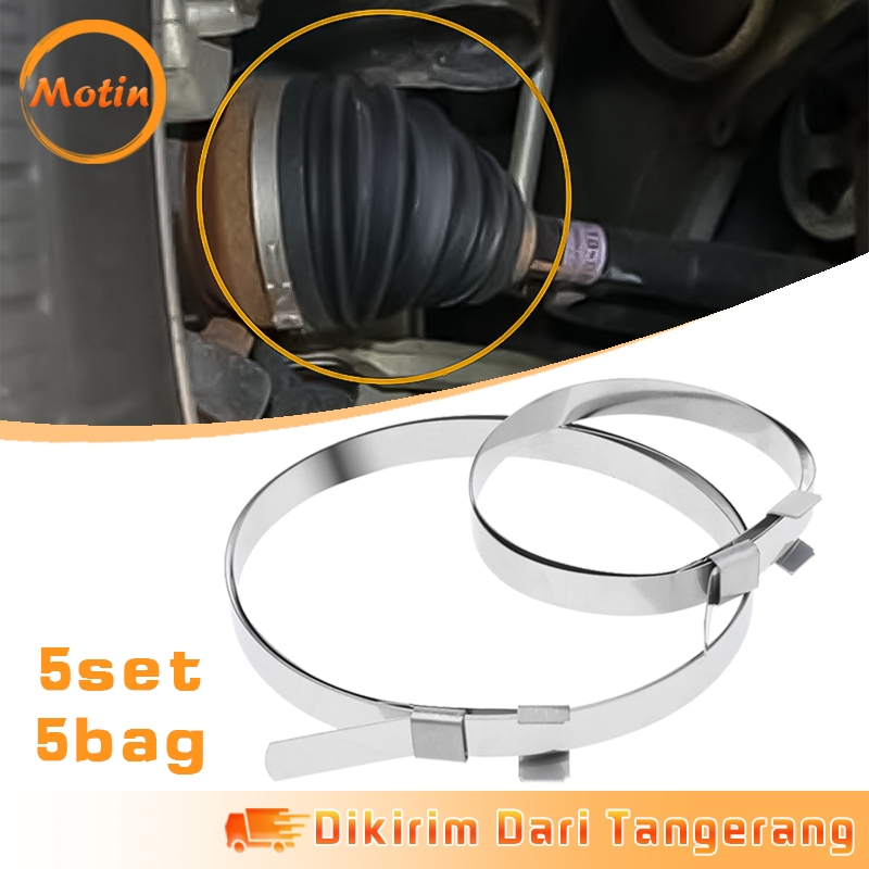 Jual 5 Set Klem Boot CV Joint Dapat Disesuaikan Clam Pengikat Karet ...