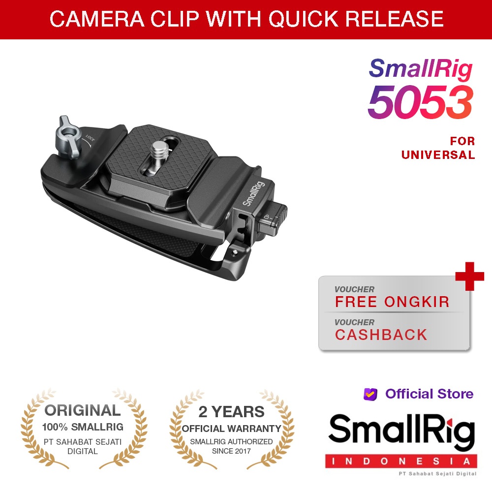Jual SmallRig Camera Clip with Quick Release Mount Plate Kit 5053 ...