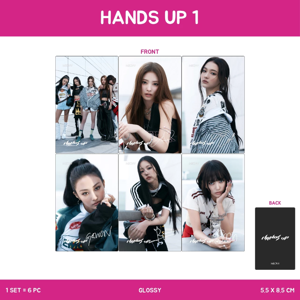 Photocard Meovv Hands Up 6 PCS Kpop Unofficial Dua Sisi