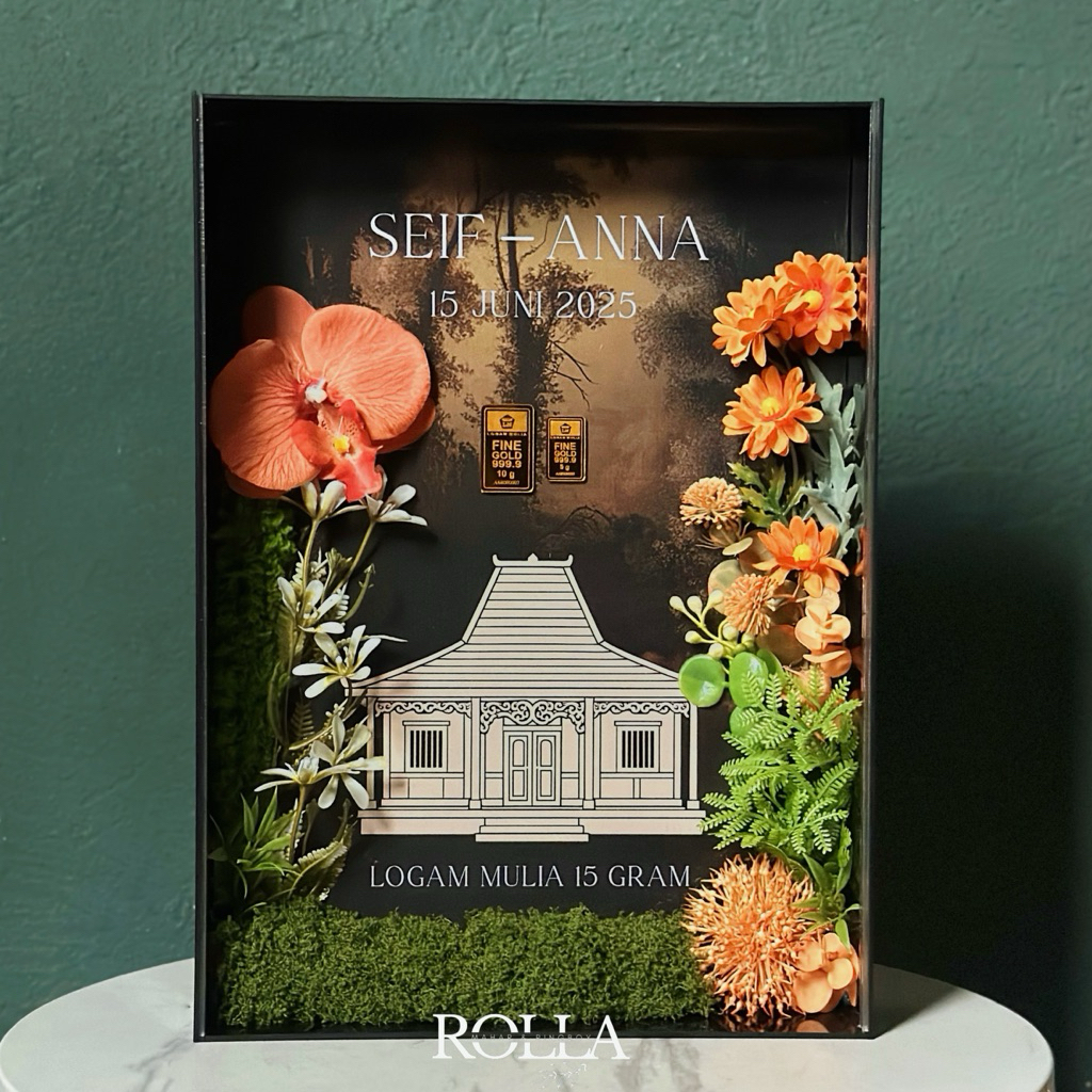 Jual FRAME MAHAR RUMAH ADAT SERI “KHAYA” uk 35x25cm | Shopee Indonesia