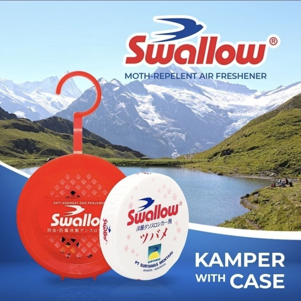 Jual Swallow Kamper With Case 80 Gram / Refill Kapur Barus - Warna ...