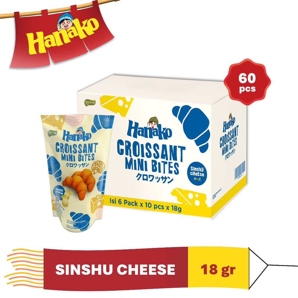Jual Hanako Snack Croissant Mini Bites 18 gr Karton (GROSIR) | Shopee ...
