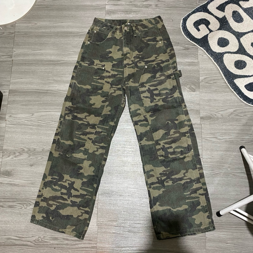 Jual Diki Thrift | Celana Baggy Loreng | Shopee Indonesia