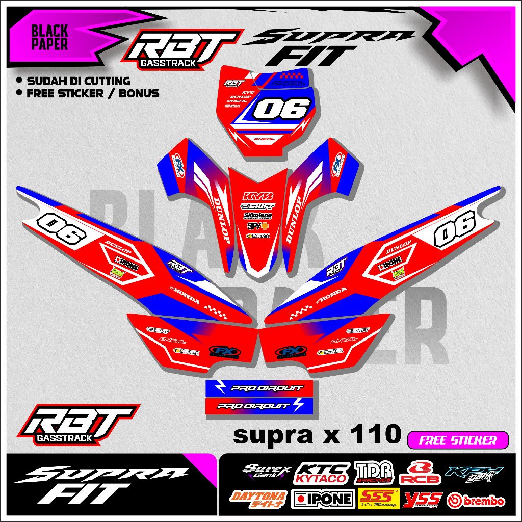 Jual Striping Rbt Motor supra fit old supra x 110 Motor Rbt Bebek Modif ...