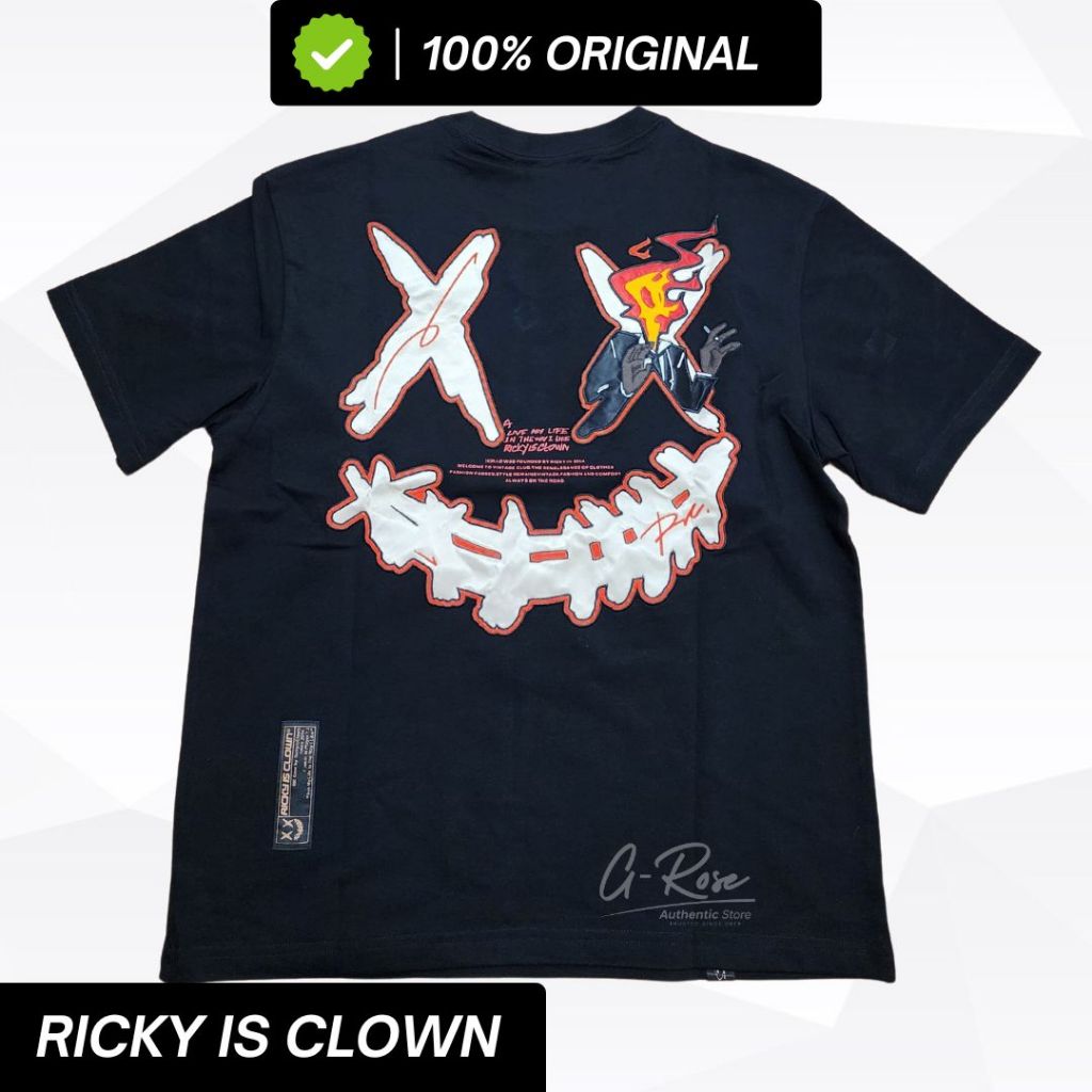 Jual RIC RICKY IS CLOWN JOKER SMILEY MR NOBODY AMBER BORDIR BAJU ...