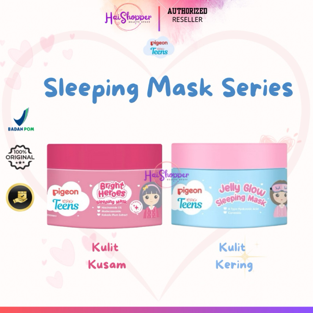 Jual PIGEON TEENS Bright Heroes Sleeping Mask - Jelly Glow Sleeping ...