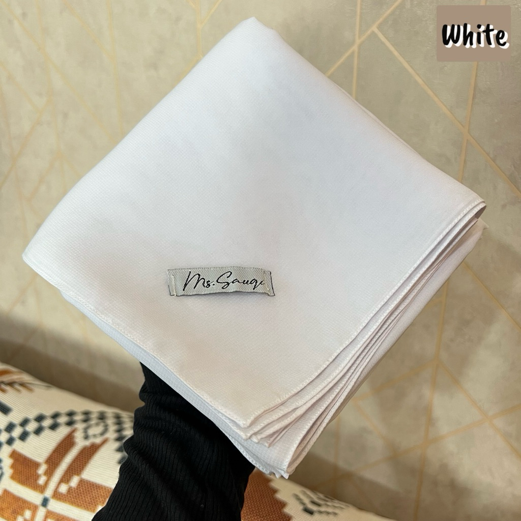 POLYCOTTON Syari 130cm Hijab Segiempat Polos Jumbo Kerudung Square
