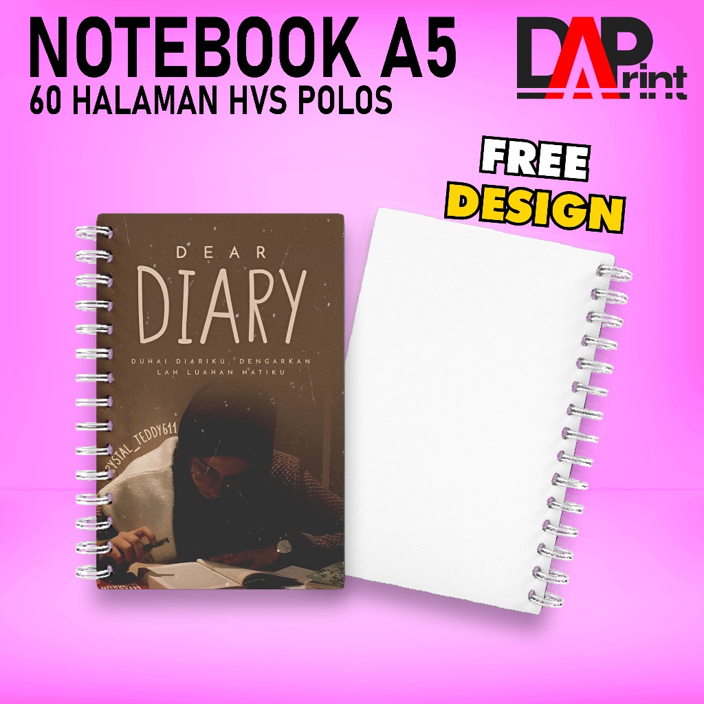 Jual Cetak Notebook Custom A5 Spiral 60 Halaman | Shopee Indonesia