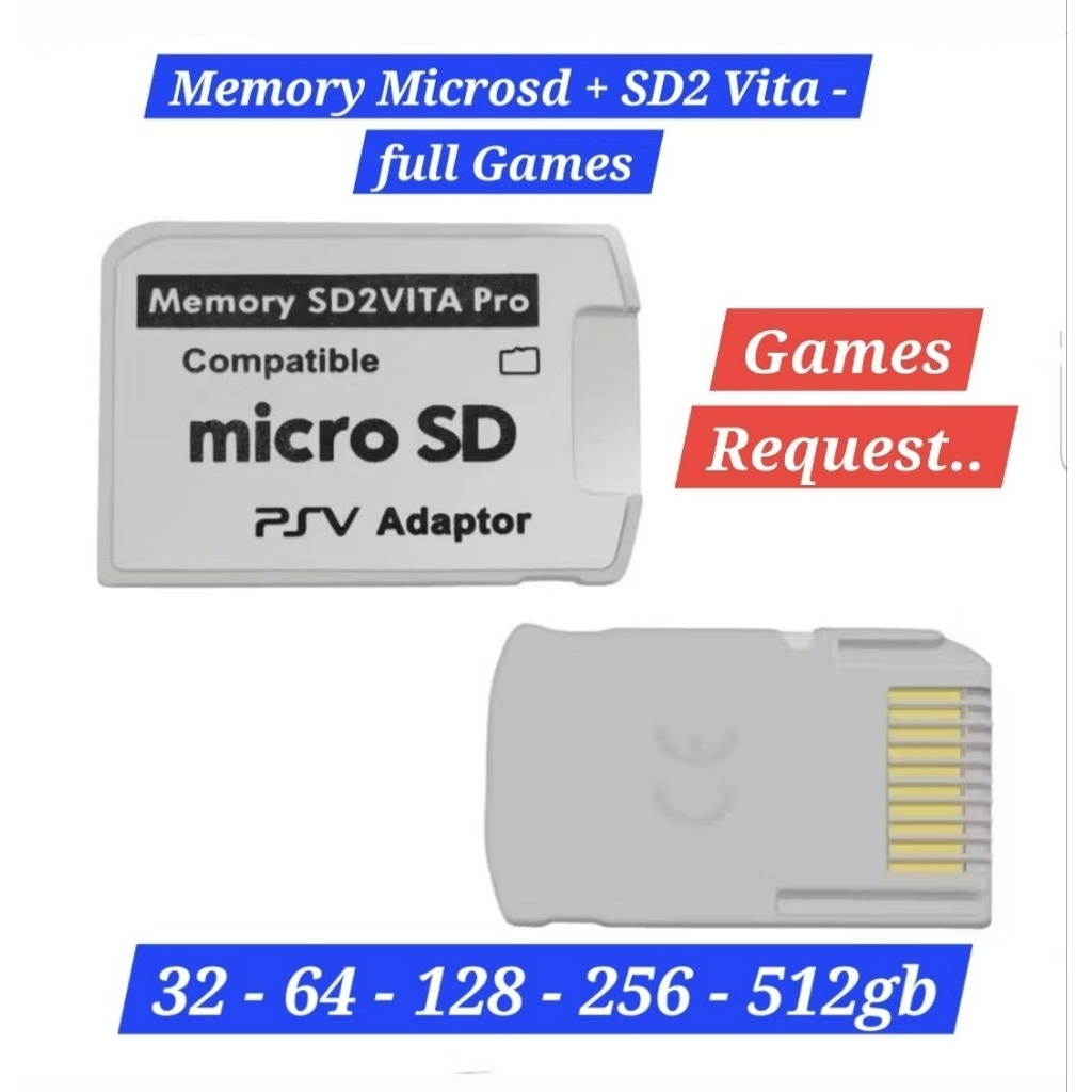 Jual Memory Microsd 64gb + SD2 Vita full Games for PS Vita | Shopee ...