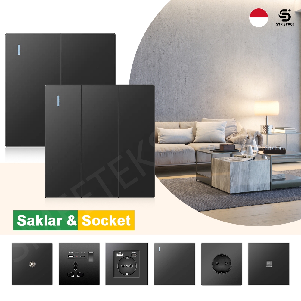 Jual STK Stop Kontak Saklar Lampu Rumah Modern Stop Kontak Dinding ...