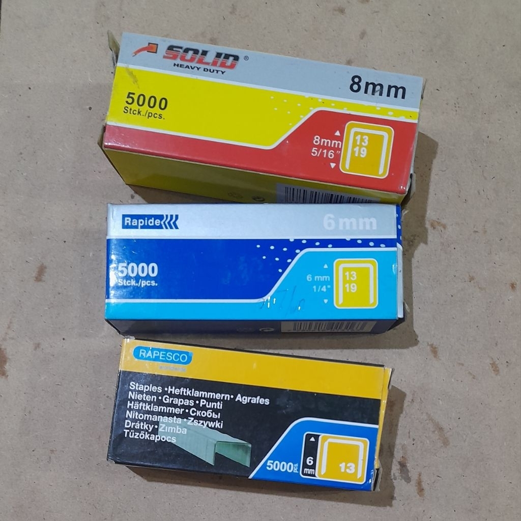 Jual OBRAL [5000 pcs] Isi staples tembak ukuran 6mm & 8mm | Shopee ...