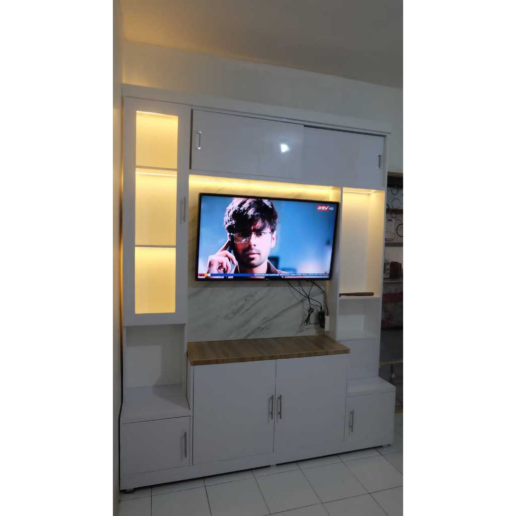 Jual BACKDROP TV MINIMALIS/LEMARI TV /RAK TV SLEDING/BACKDROP TV MODERN ...