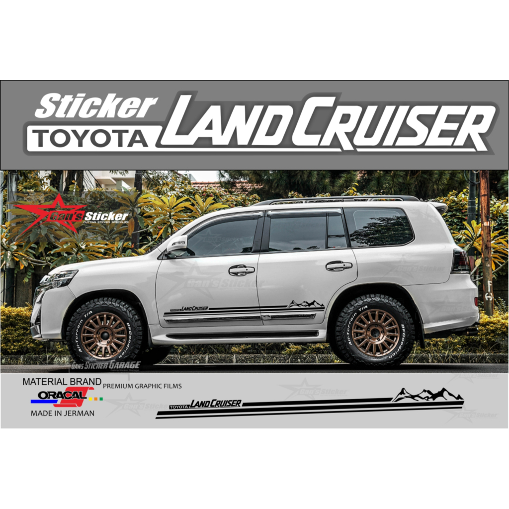 Jual Sticker Toyota Land Cruiser Sticker Cutting Mobil Land Cruiser ...