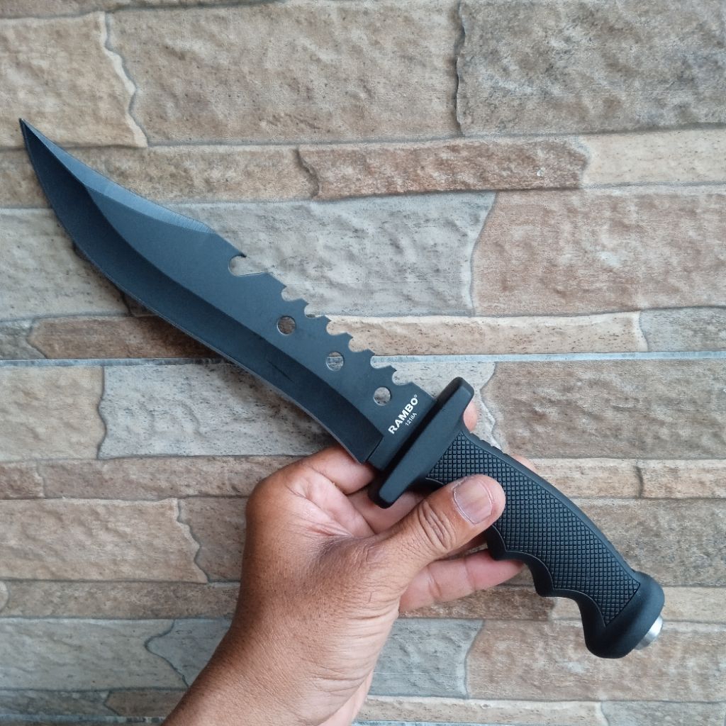 Jual Pisau Camping Survival Rambo 1218A Survival Outdoor | Shopee Indonesia