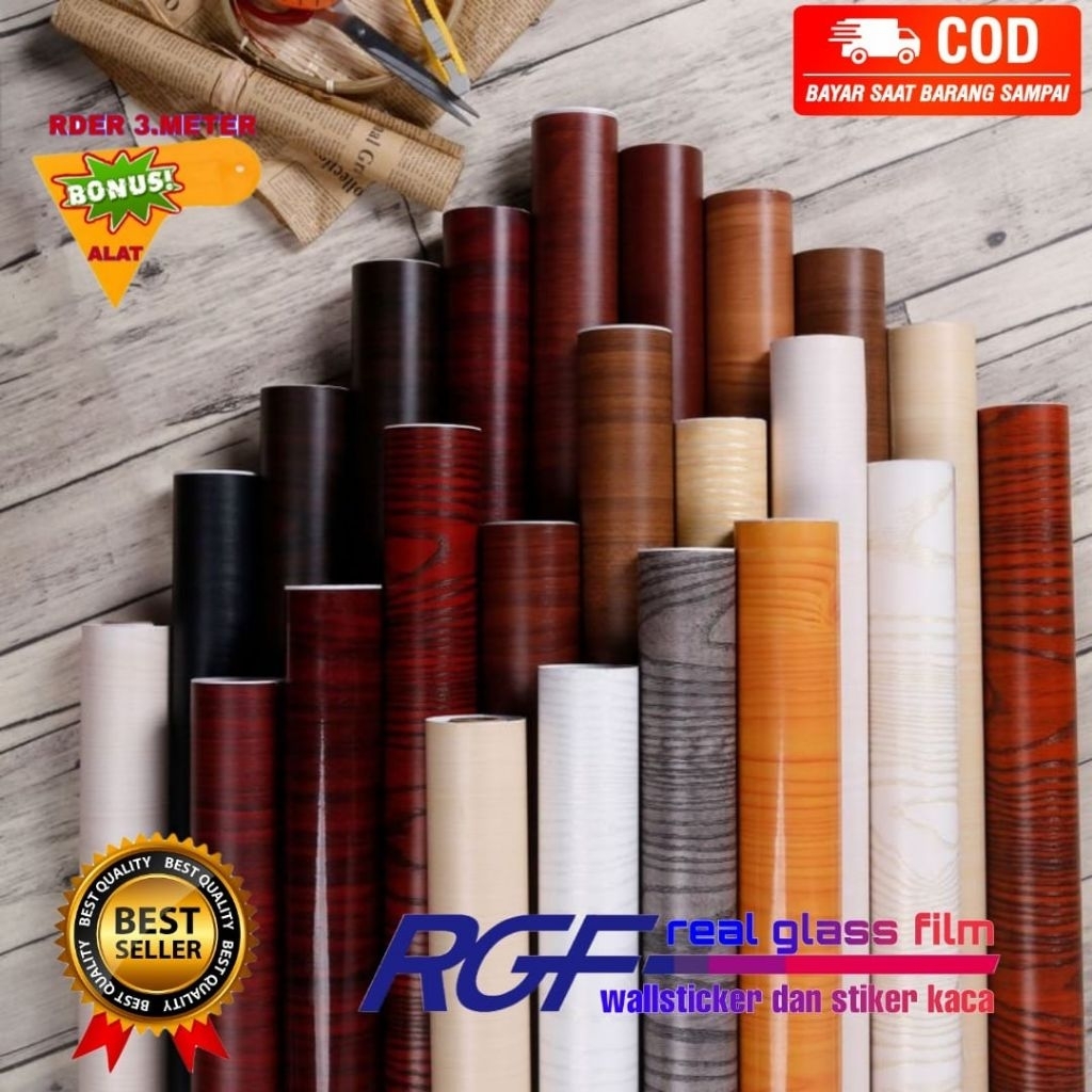 Jual HPL STICKER / STIKER PVC MOTIF KAYU PELAPIS FURNITURE MEJA LEMARI ...