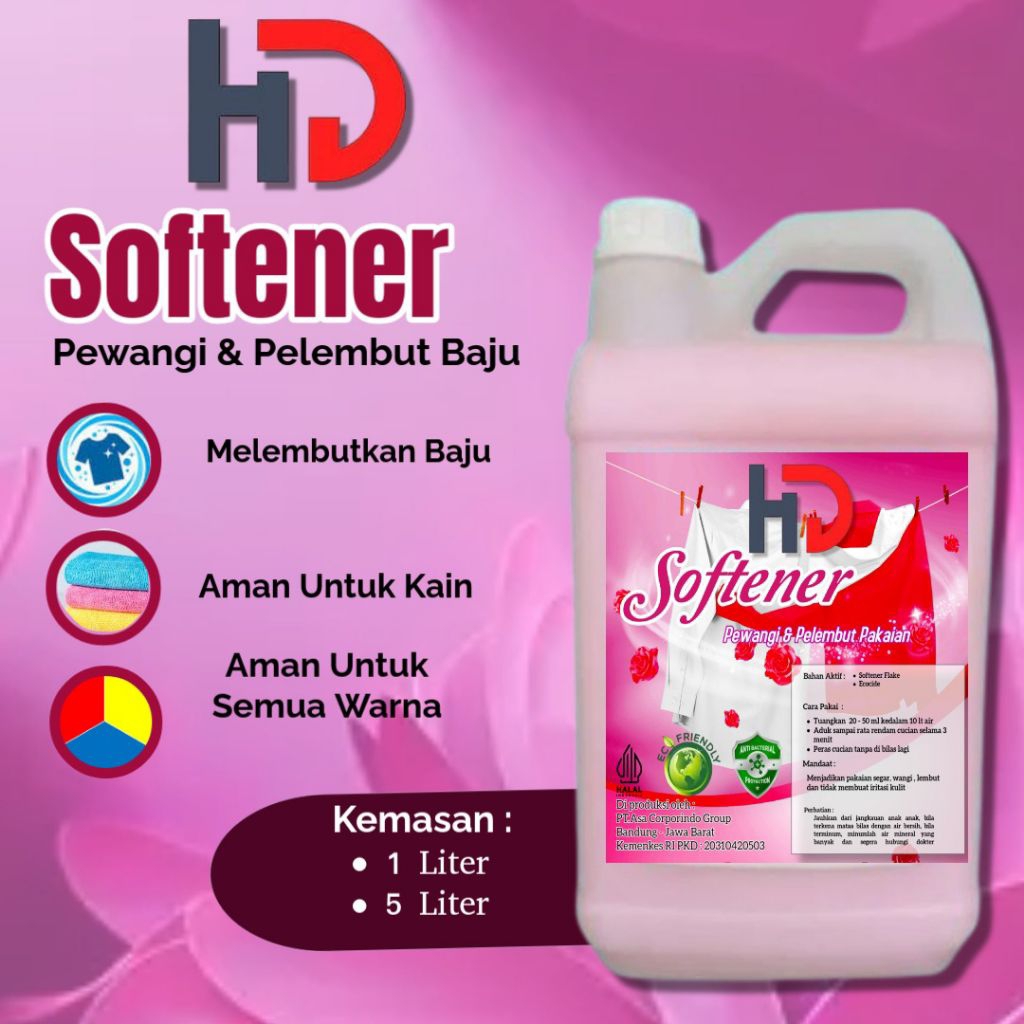 Jual Softener Pelembut Pakaian Galon 5 Liter - Pelembut Pakaian Murah