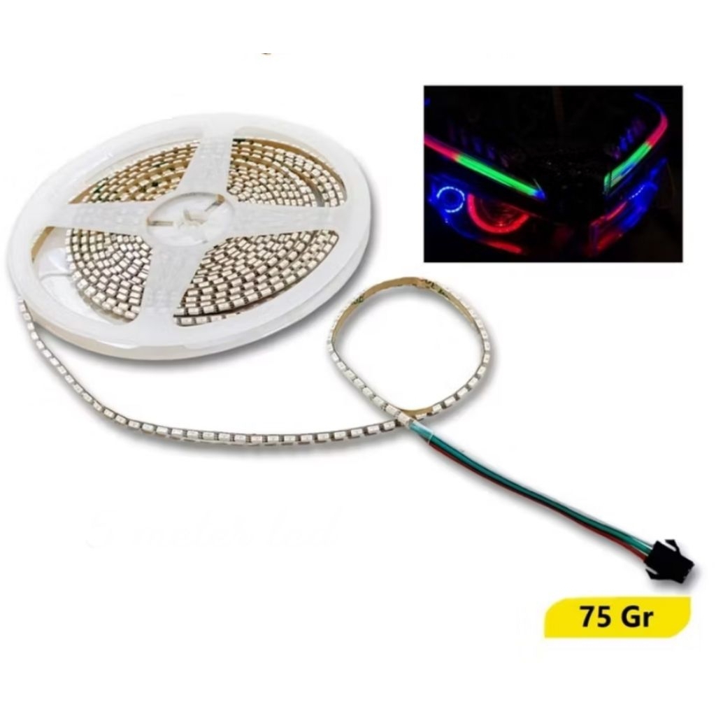 Jual LED ROL RGB MATRIX SIDE VIEW 4MM/5VOLT 1METER 170titik/led ato ...