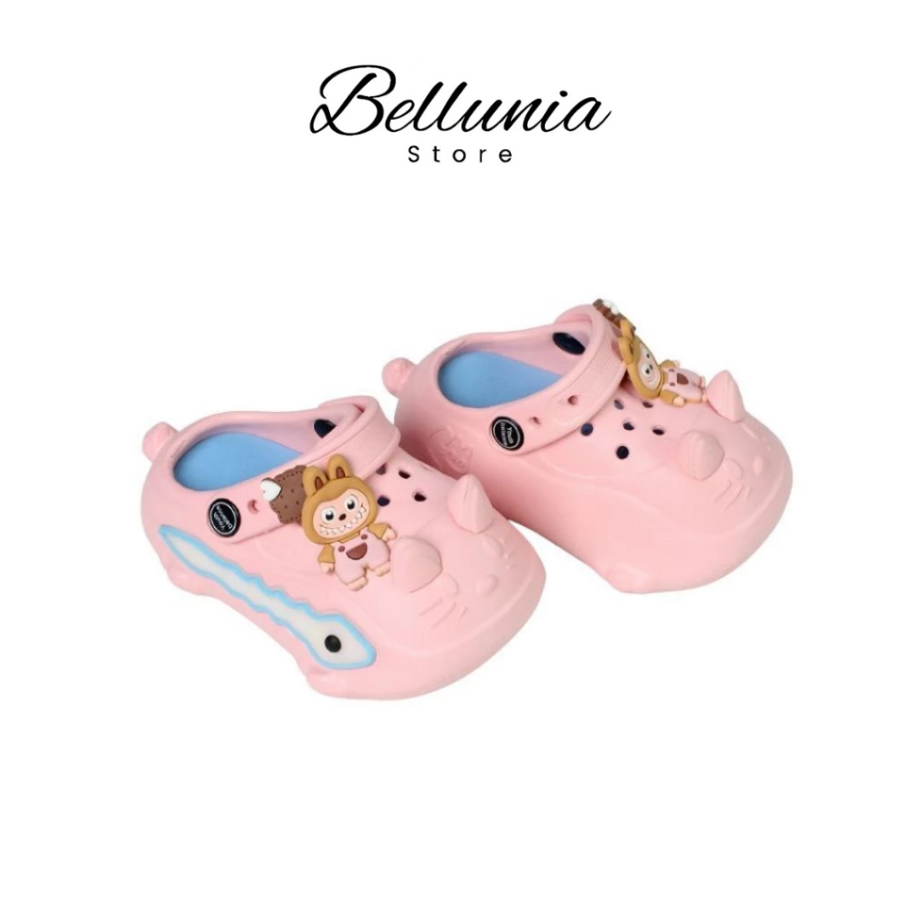 Jual Sandal Kodok Anak Cewek Labubu Slop Tali Belakang Lucu Motif E008 ...