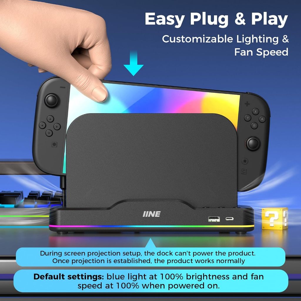 Jual IINE Cooling Fan for Nintendo Switch 2, Dual-Fan Cooling with ...