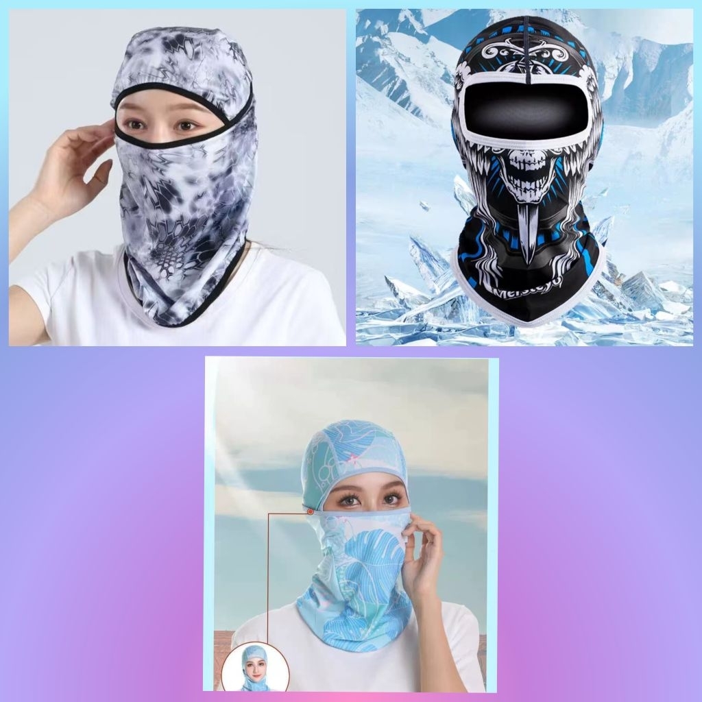 Jual Long full face balaclava buff anti uv mask sepeda motor masker ...
