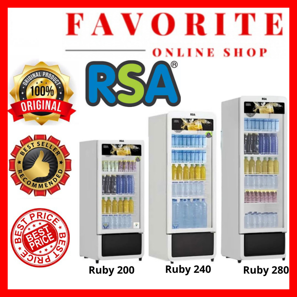 Jual SHOWCASE RSA RUBY 280 NO FROST 280 LITER TIDAK BERSALJU RAK ...