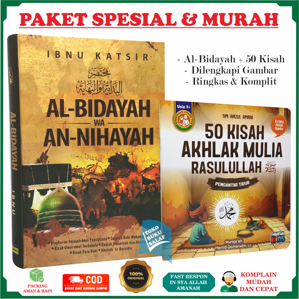 Jual ORIGINAL PAKET 2 BUKU Al-Bidayah wa An-Nihayah BONUS 50 Kisah ...