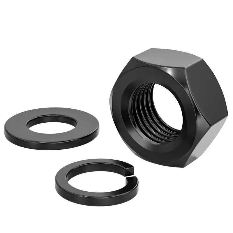 Jual Mur baja hitam M12 Grade 10.9 Ring plat / Ring per / mur hex ...