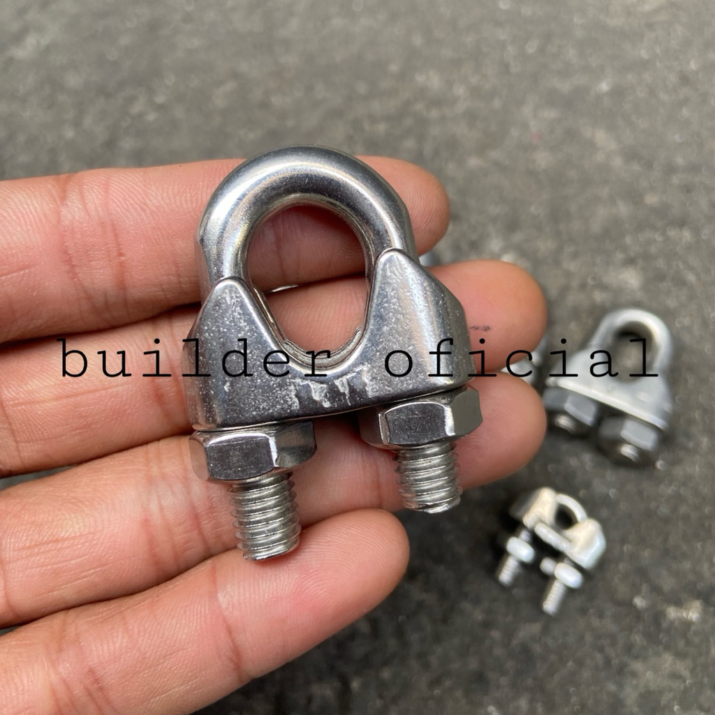 Jual Klem Seling Kuku Macan 3mm 5mm 6mm 10mm 12mm 16mm Clamp Wire Rope ...