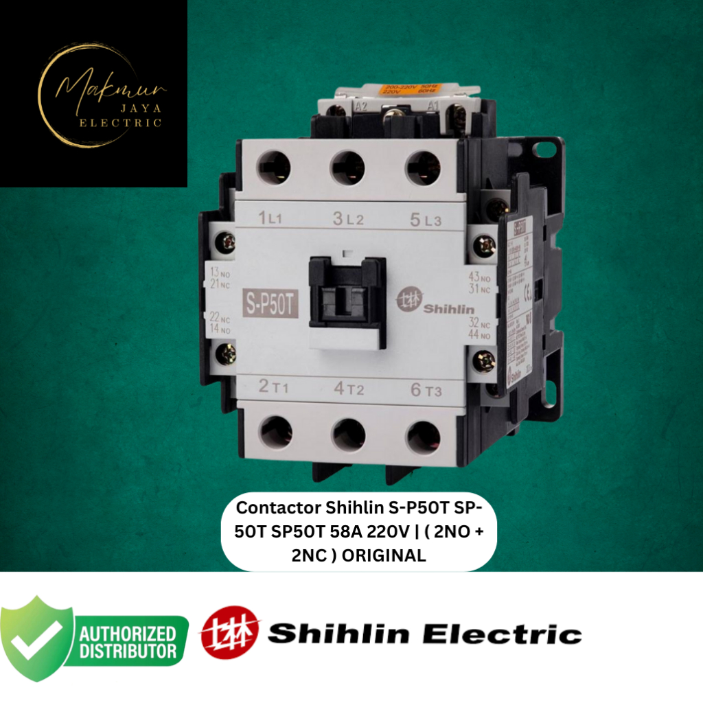 Jual Contactor Shihlin S-P50T SP-50T SP50T 58A 220V – Kontaktor Shihlin ...