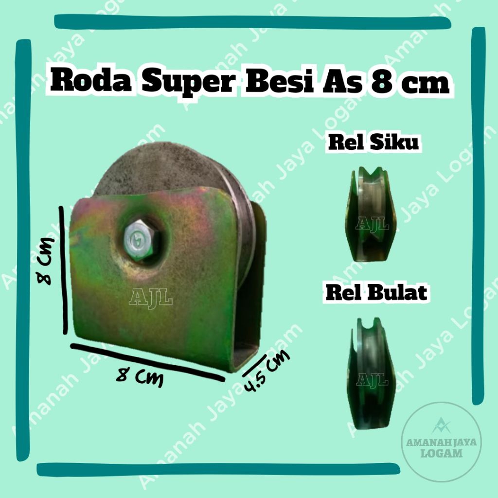 Jual Roda Pagar Besi As Super 8 cm //Aksesoris Ornamen Tangga Tralis ...