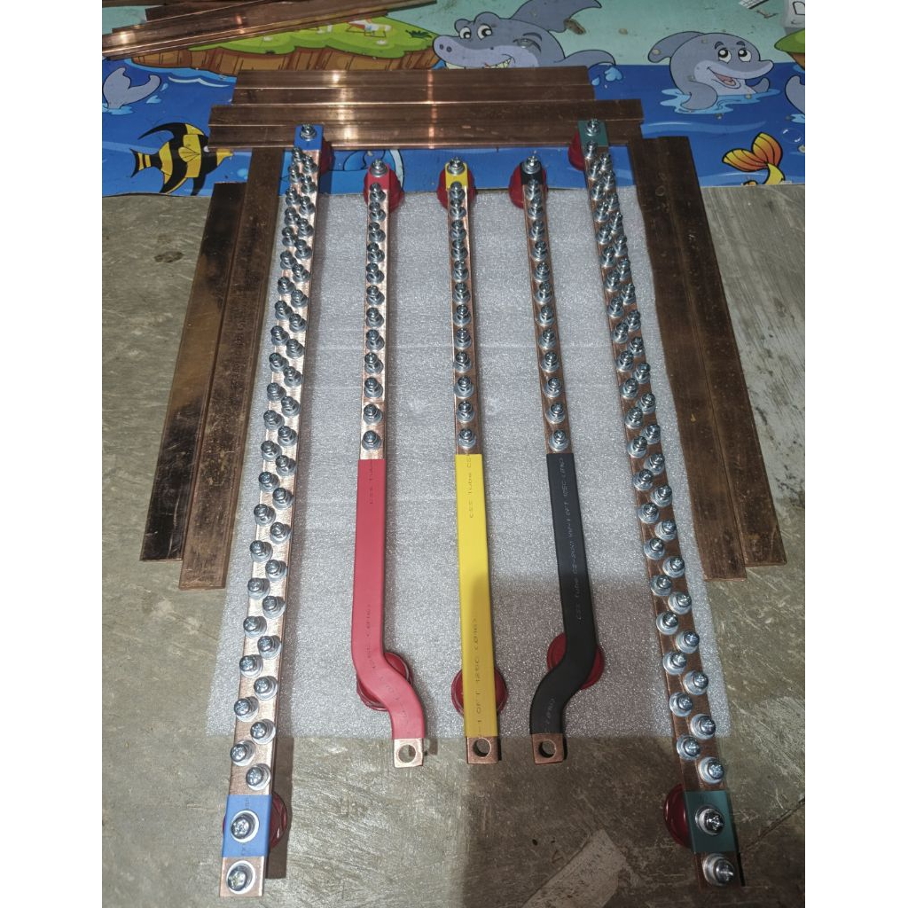 Jual BUSBAR 3×15 RSTN + GROUND PANJANG 40 CM UNTUK MCCB 30A/100A ...