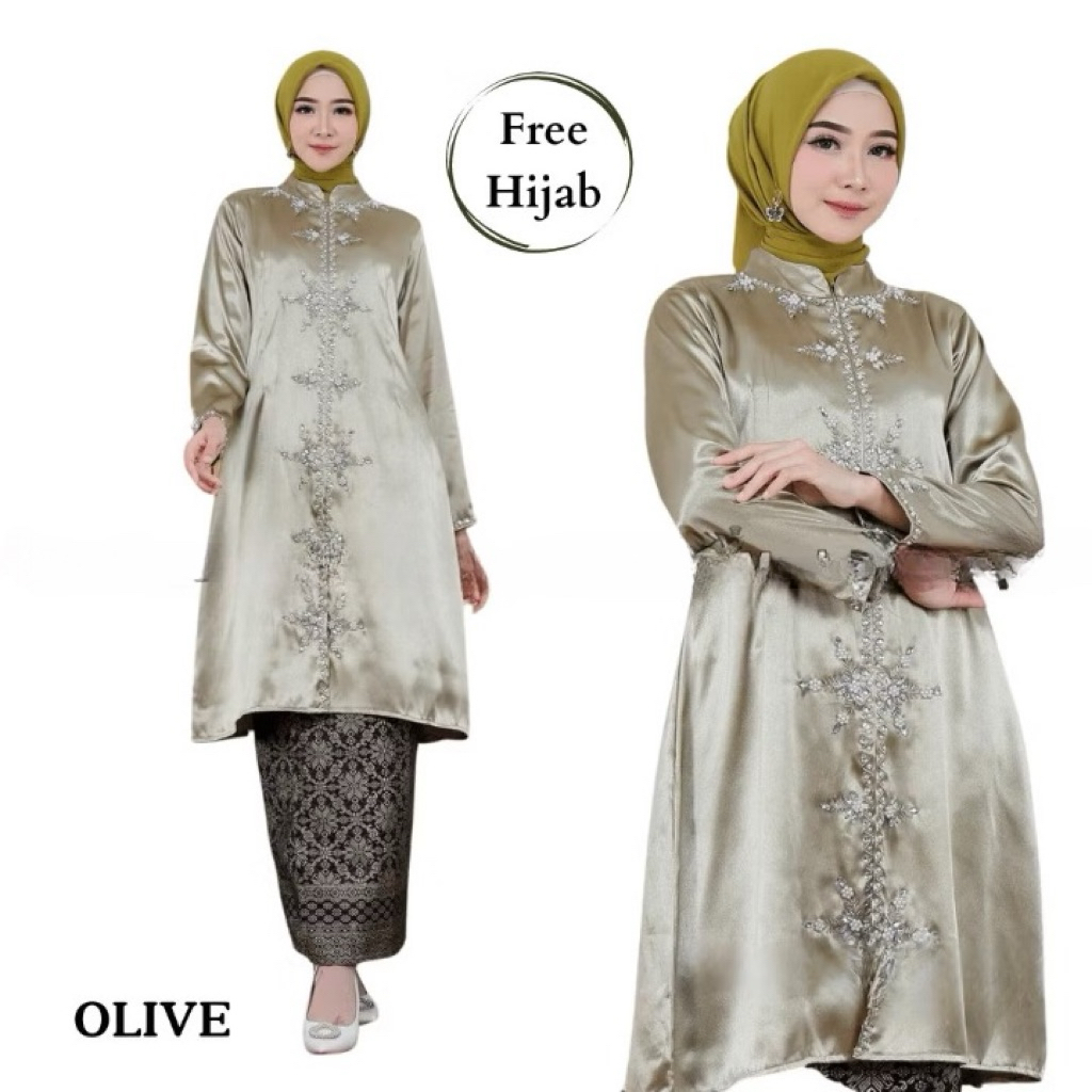 Jual Set Kebaya Syahnaz Rok Songket Free Hijab / Kebaya Modern / Kebaya ...