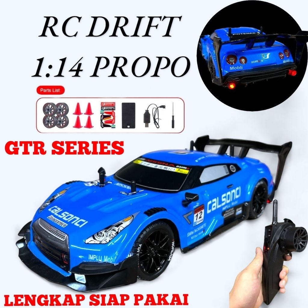 Jual MOBIL REMOTE CONTROL RC DRIFT 1:14 PROPO NISSAN GTR MUSTANG ...