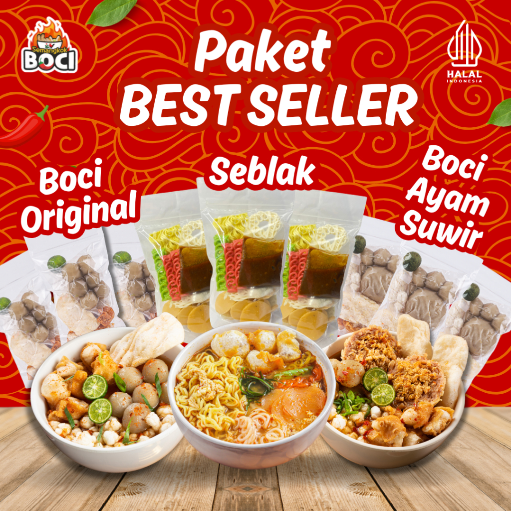 Jual PAKET BEST SELLER ( 3 BOCI ORI 3 BOCI AYAM 3 SEBLAK INSTAN ...