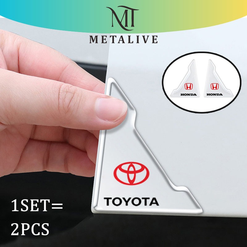 METALIVE 2Pcs Stiker Pelindung Pintu Mobil Transparan Stiker Pelindung Sudut Pintu Mobil Anti Tabrakan