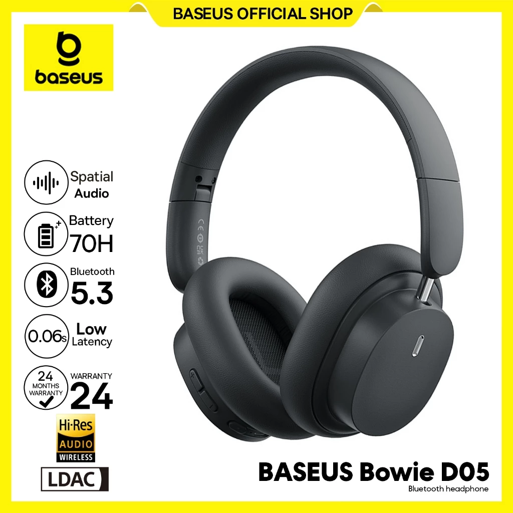 Baseus Headphone Bowie D05 Bass Upgrade Edition 2025 Wireless Bluetooth 5.3 Wired Headset