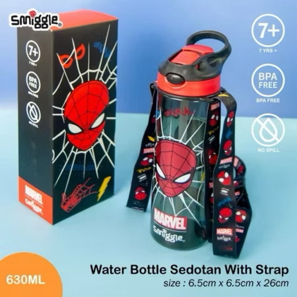 Jual Botol MARVEL + TALI + BOX 650 ML - Botol sedotan silikon Anti ...