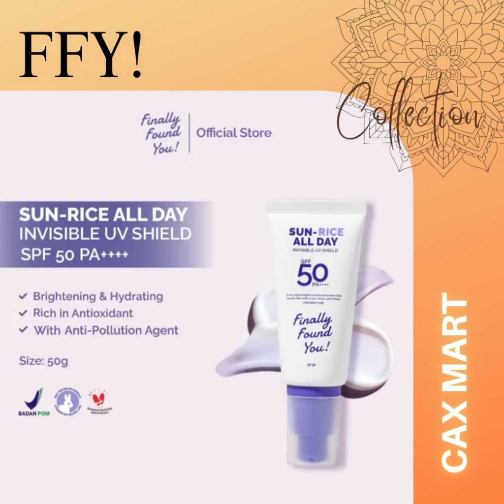 Jual FFY! Finally Found You! SUN-RICE ALL DAY Invisible UV Shield SPF ...