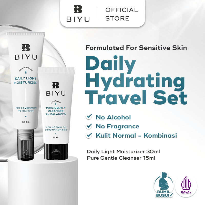 Jual BIYU Hydrating Travel Set Kulit Normal - (Mini Pure Gentle ...
