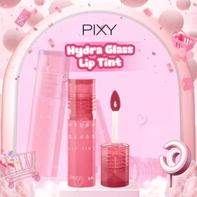 PIXY HYDRA GLASS LIP TINT ( 2.5 Ml ) Lipstick Bibir Long Lasting Stain Gloss Finish Lightweight