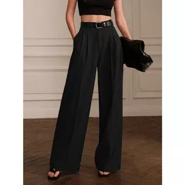 LARSUVE Marla Straight Pants — Celana Panjang Kulot Wanita High Waisted Cullote Pants