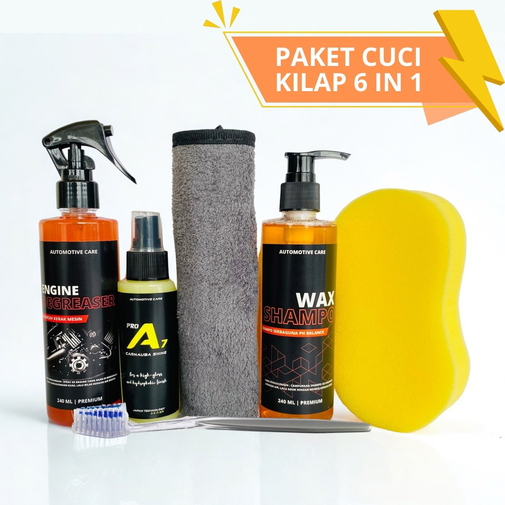 Jual Paket Cuci Motor Komplit 8in1 – Sabun - Pengkilap - Coating ...