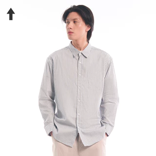 M231 Shift Kemeja Pria Stripe Panjang 1072B