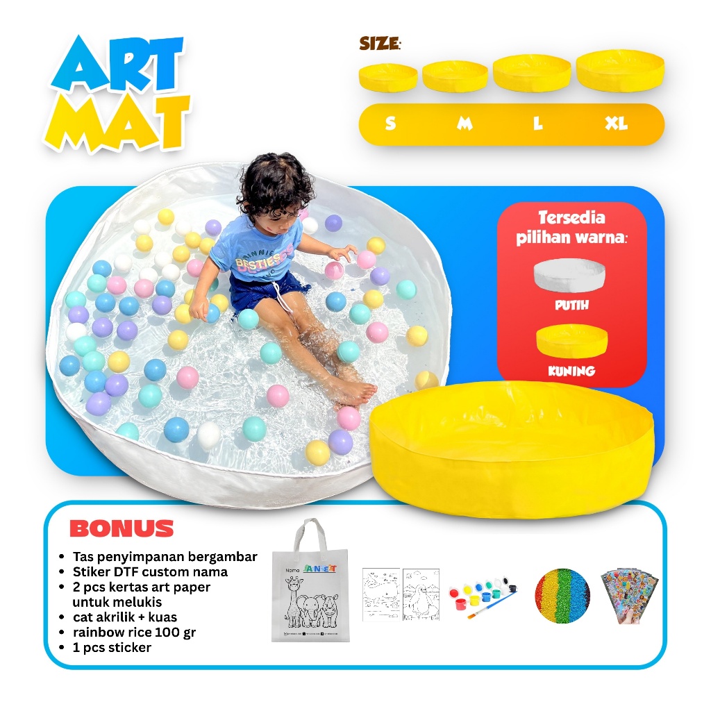 Jual Art mat sensory play alas main karpet playmate polos kolam lipat ...
