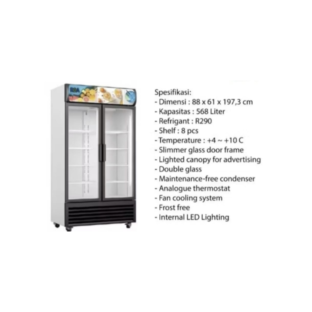 Jual SHOWCASE RSA TOPAZ 600 DISPLAY 2 PINTU | Shopee Indonesia