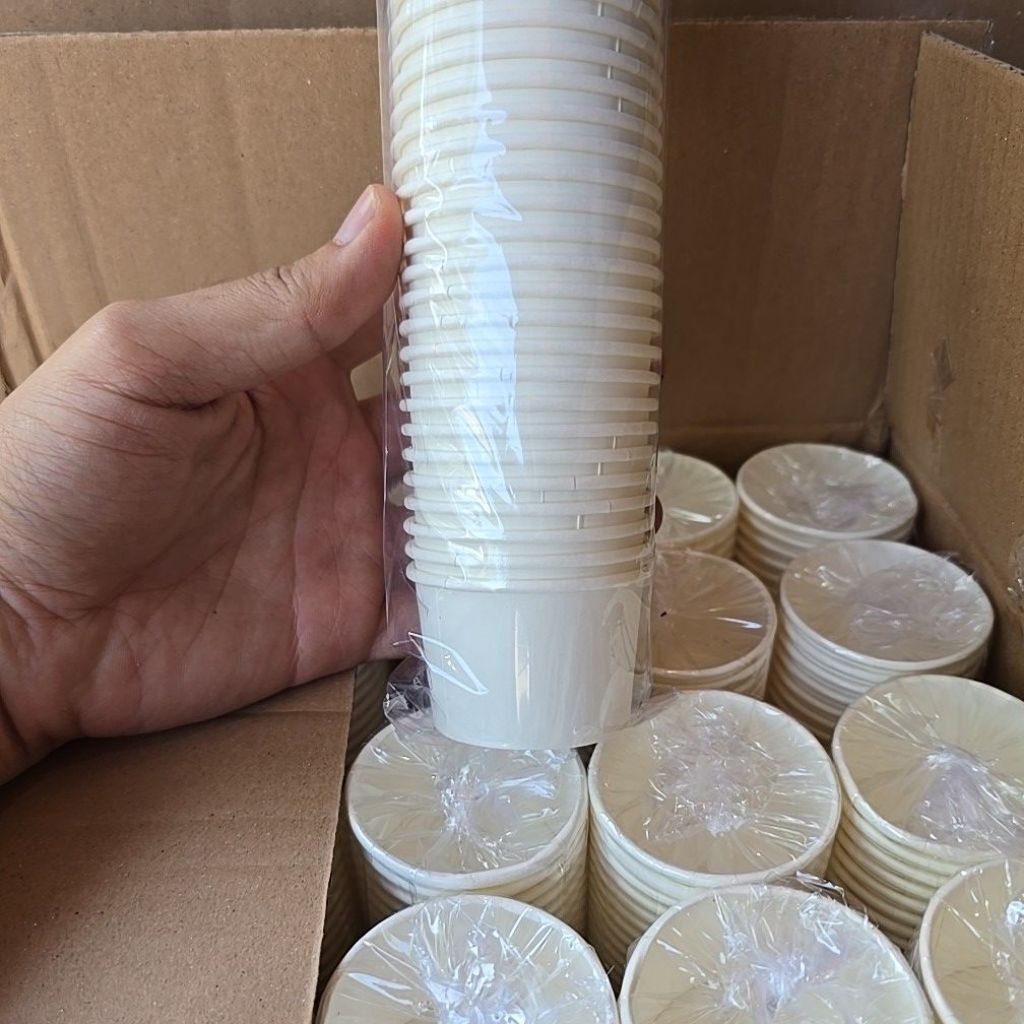 Jual PAPER CUP POLOS PUTIH 2oz [50 PCS] | Shopee Indonesia